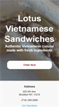 Mobile Screenshot of lotusvietnamesesandwiches.com